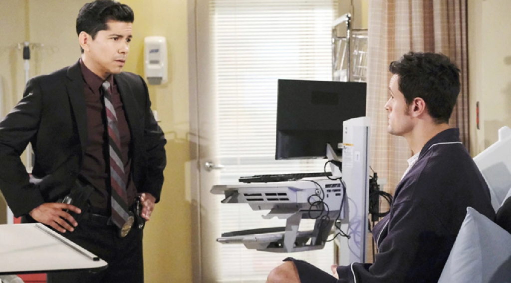 Bold And The Beautiful Spoilers: Thomas Forrester (Matthew Atkinson) - Detective Alex Sanchez (Jeremy Ray Valdez)