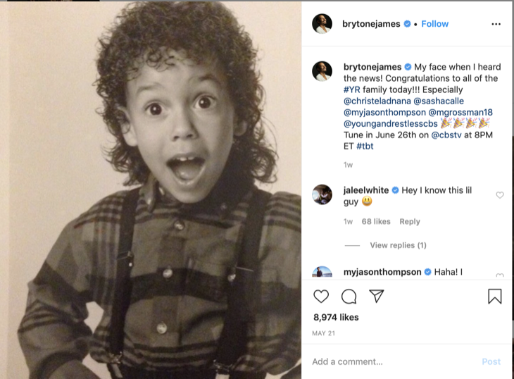 The Young and the Restless Spoilers: Bryton James Posts Throwback Photo – Steve Urkel Responds