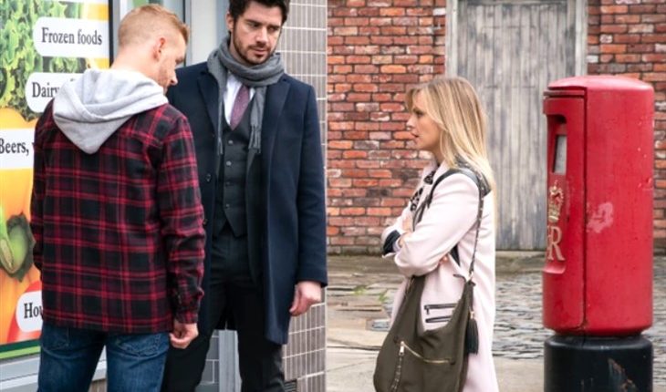 Coronation Street: Sarah Platt (Tina O’Brien) Gary Windass (Mikey North), Adam Barlow (Samuel Robertson)