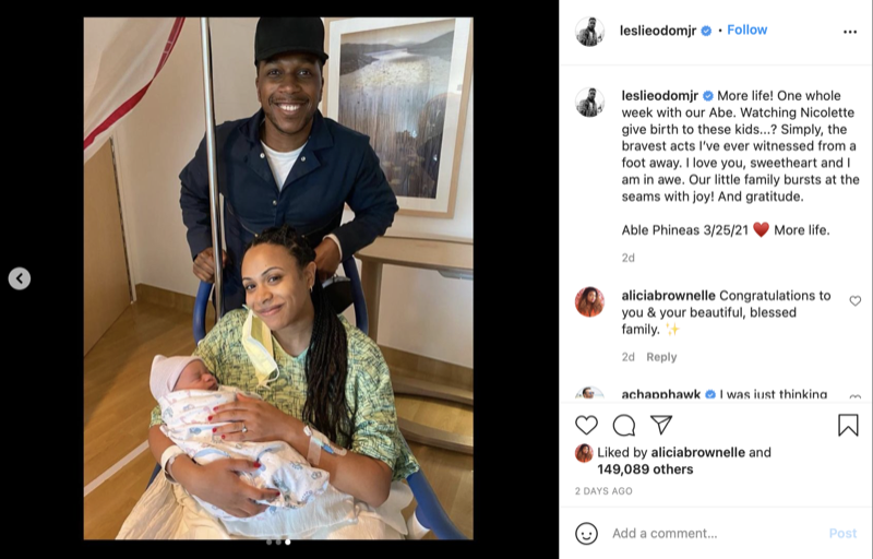 Leslie Odom Jr And Nicolette Robinson Welcome Their Second Child