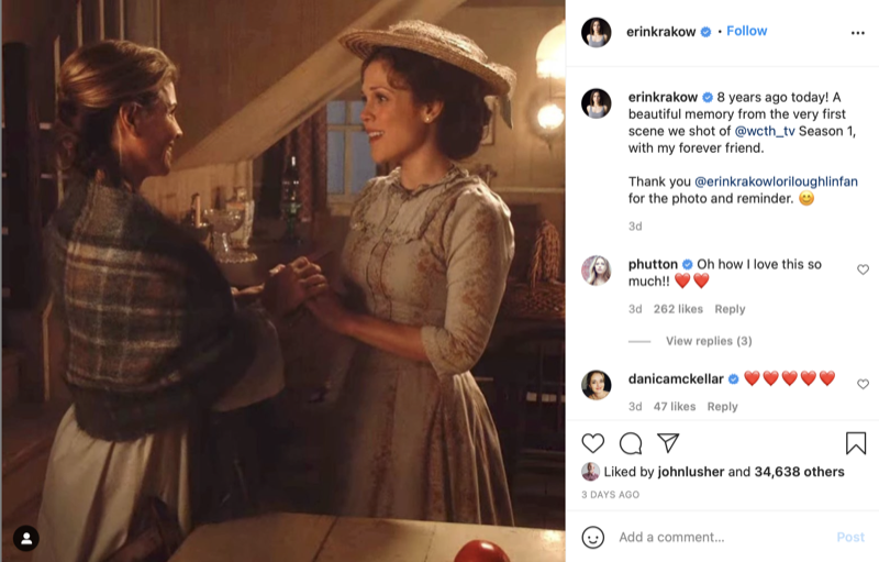 When Calls The Heart Star Erin Krakow Shares Throwback Photo With Lori Loughlin