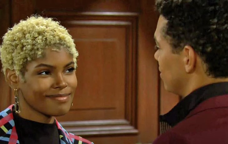 The Bold And The Beautiful: Zende Forrester (Delon de Metz) Paris Buckingham (Diamond White) 