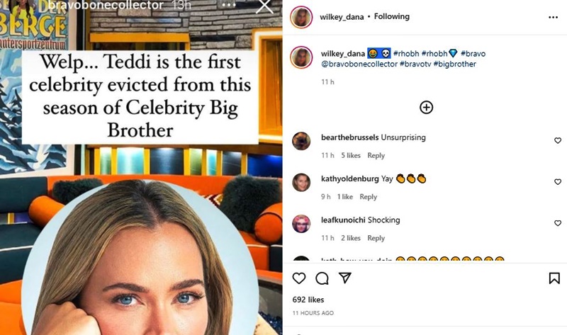 Celebrity Big Brother As Predicted Teddi Was Booted Early - Fans React