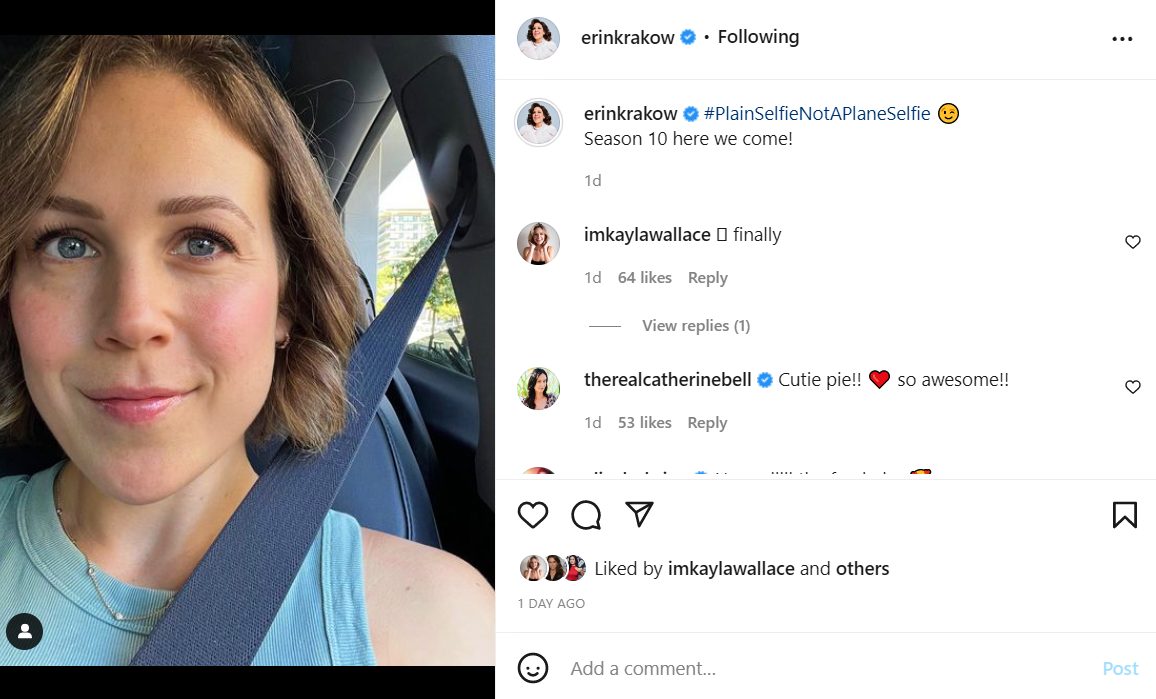 Erin Krakow drops hint about season 10 of When Calls the Heart