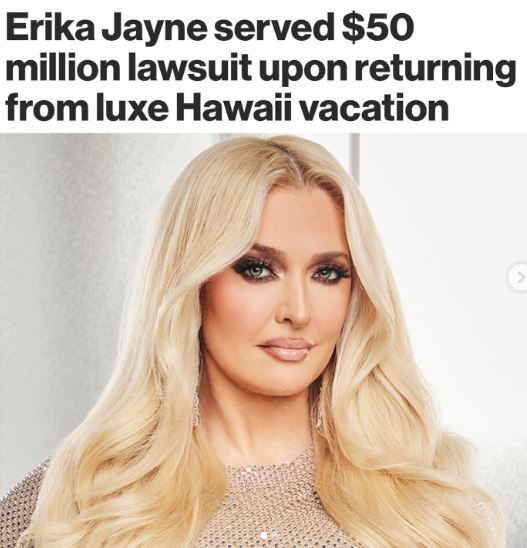 Real Housewives Of Beverly Hills Erika Jayne Served Lawsuit At Airport