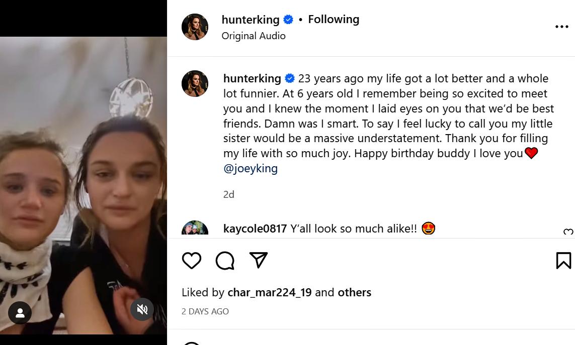 Hallmark star Hunter King shares tribute to a special person