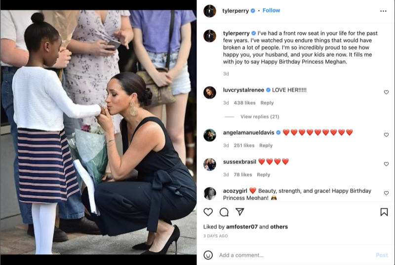 Royal Family News: Tyler Perry Celebrates “Princess Meghan” With Controversial Picture