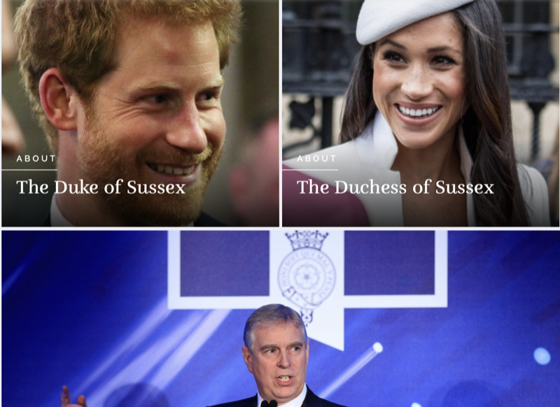 Royal Family News: Palace Website Lumps Andrew, Harry and Meghan Together, Markles “Being Eased Out?”