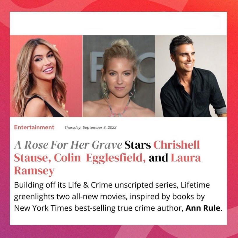 Colin Egglesfield, Chrishell Stause and Laura Ramsay in Lifetime movie A Rose For Her Grave