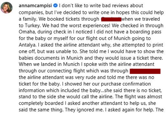 90 Day Fiance Star Anna Campisi Alleges Nightmare Flight Service