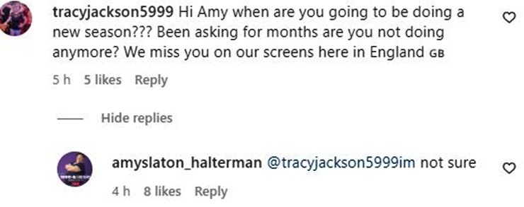 Amy hints no show