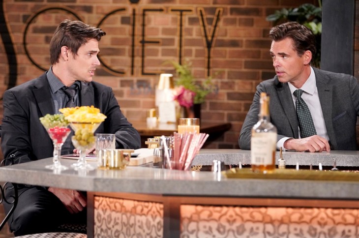 The Young And The Restless: Billy Abbott (Jason Thompson), Adam Newman (Mark Grossman