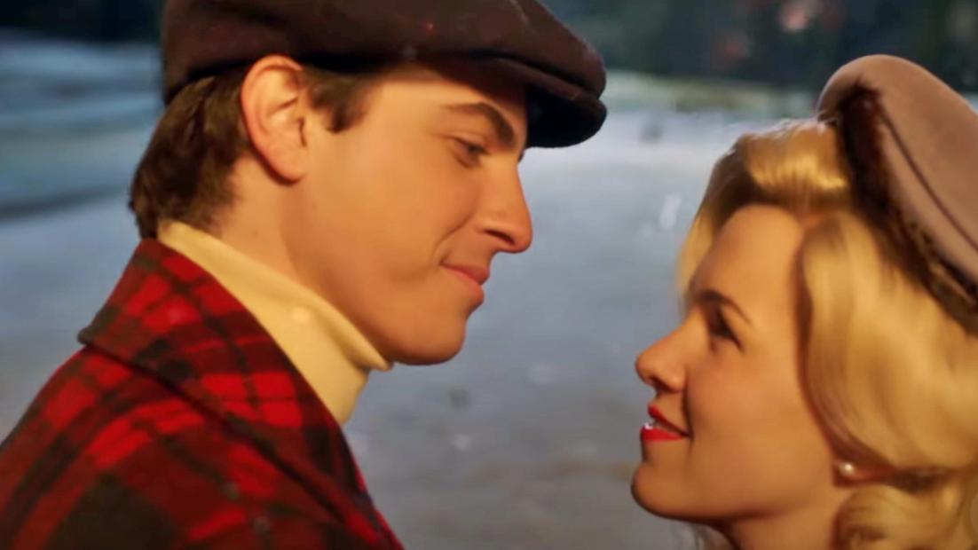 Ginna Claire Mason and Derek Klena in A Holiday Spectacular on Hallmark