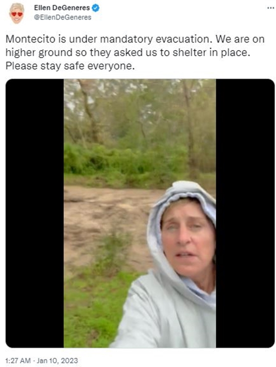 Twitter Reacts As Ellen DeGeneres Shelters In Place In Montecito