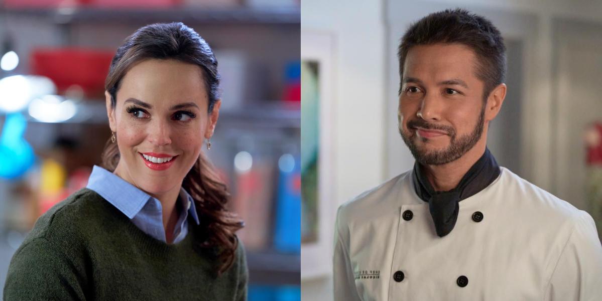 Erin Cahill and Marco Grazzini in The Spin Cycle (working title) on Hallmark