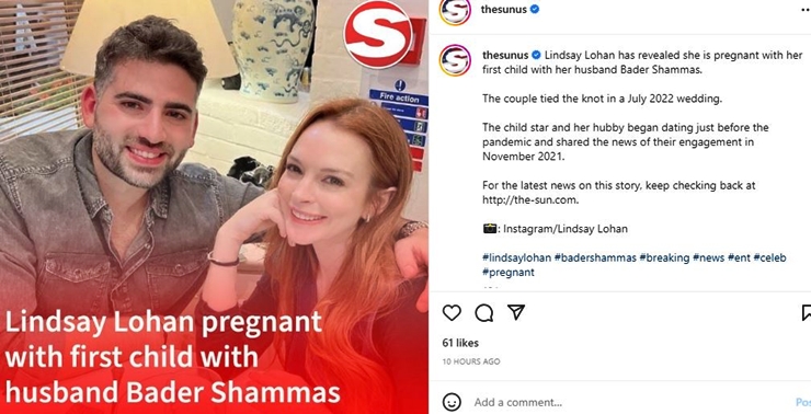 Lindsay Lohan Is Expecting A Baby With Bader Shammas