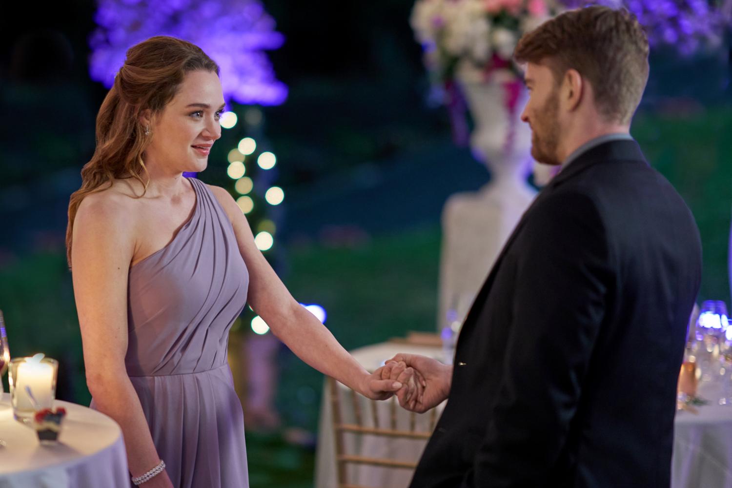 Hunter King and Chandler Massey star in The Professional Bridesmaid on Hallmark Channel