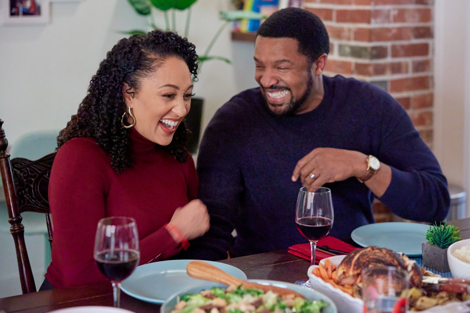Tamera Mowry-Housley and Roger Cross in Dream Moms on Hallmark Channel