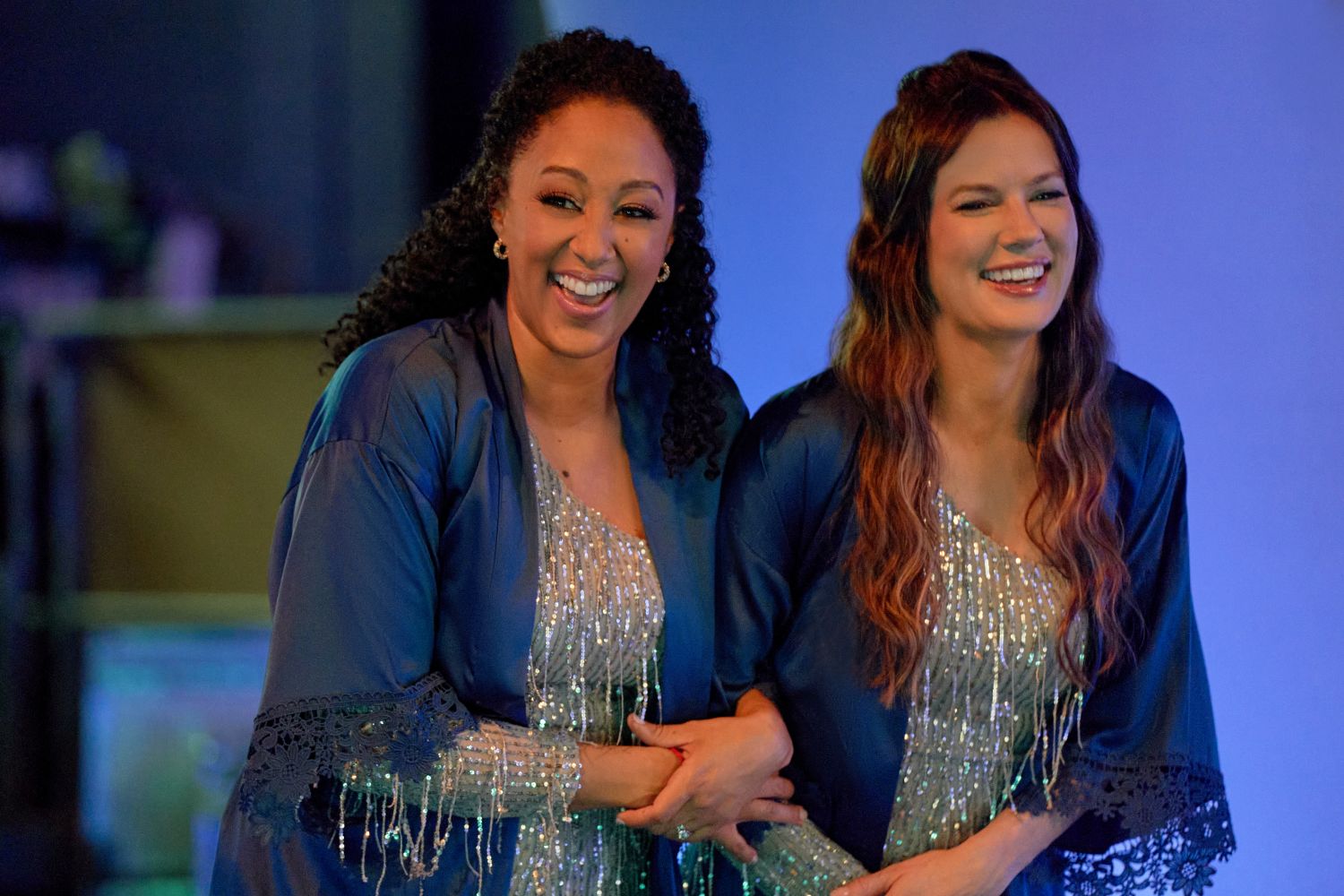 Tamera Mowry-Housley and Chelsea Hobbs in Dream Moms on Hallmark Channel