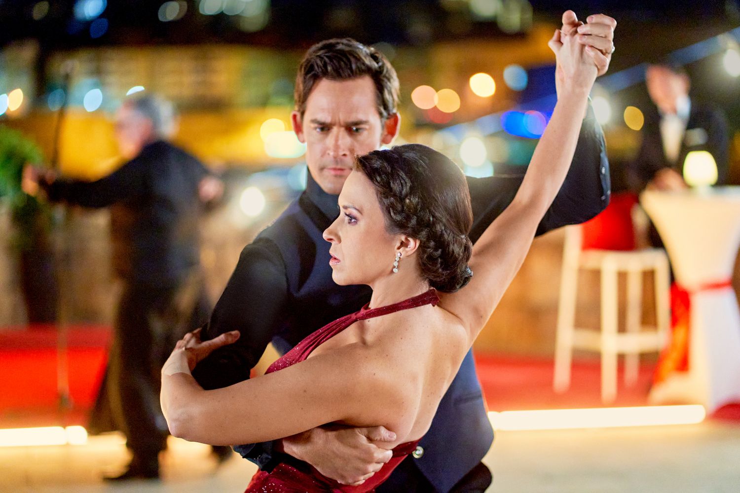 Lacey Chabert and Will Kemp in The Dancing Detective: A Deadly Tango on Hallmark Movies & Mysteries