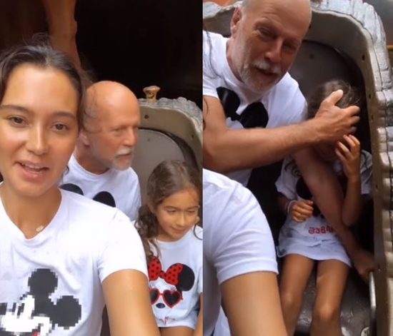 Bruce Willis Enjoys Disneyland Family Time