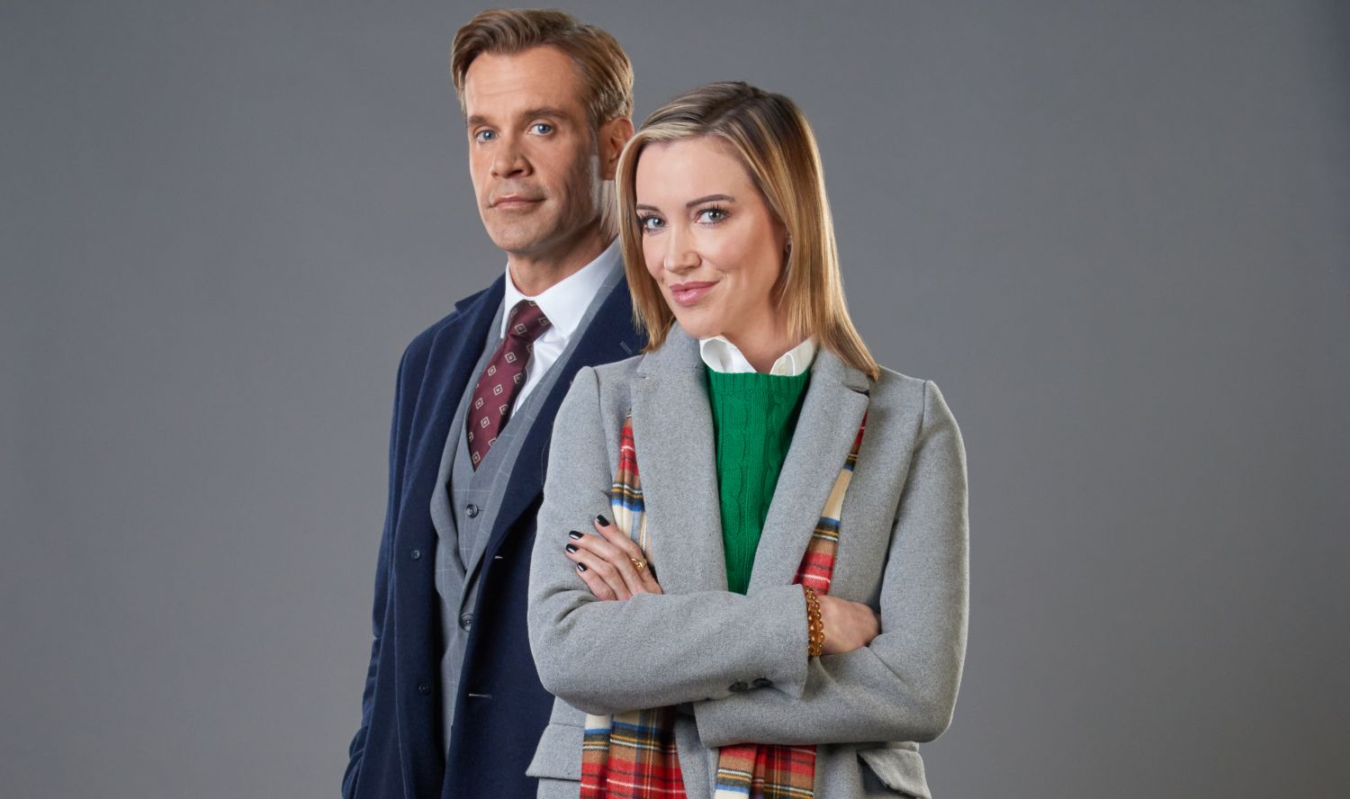 Stephen Huszar and Katie Cassidy in A Royal Christmas Crush