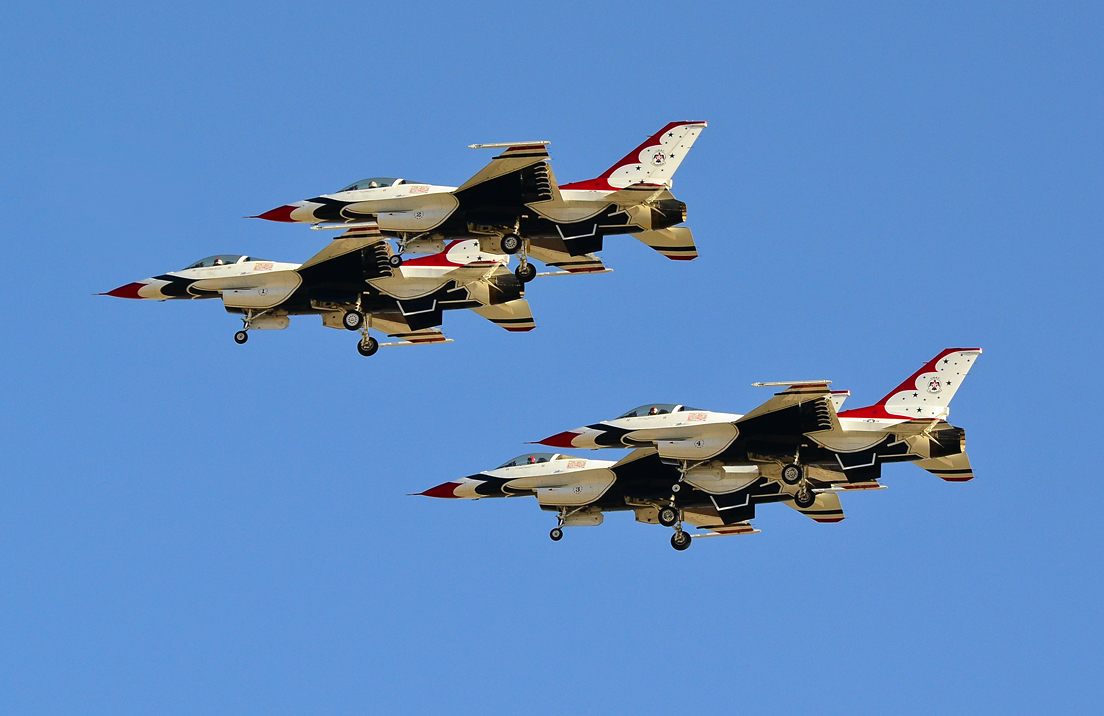 The US Air Force Air Demonstration Squadron The Thunderbirds