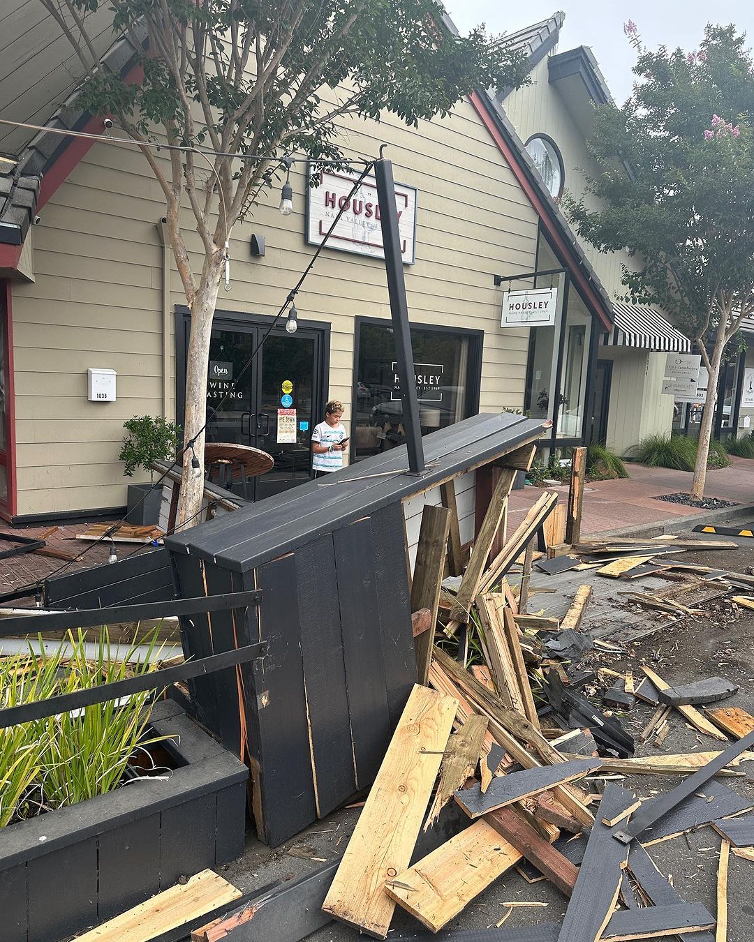Drunk driver smashed into the Housley's Napa business