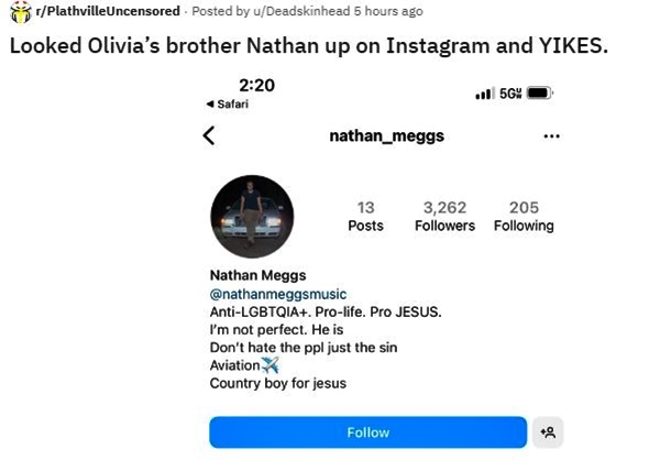 Nathan Meggs Instgram Account