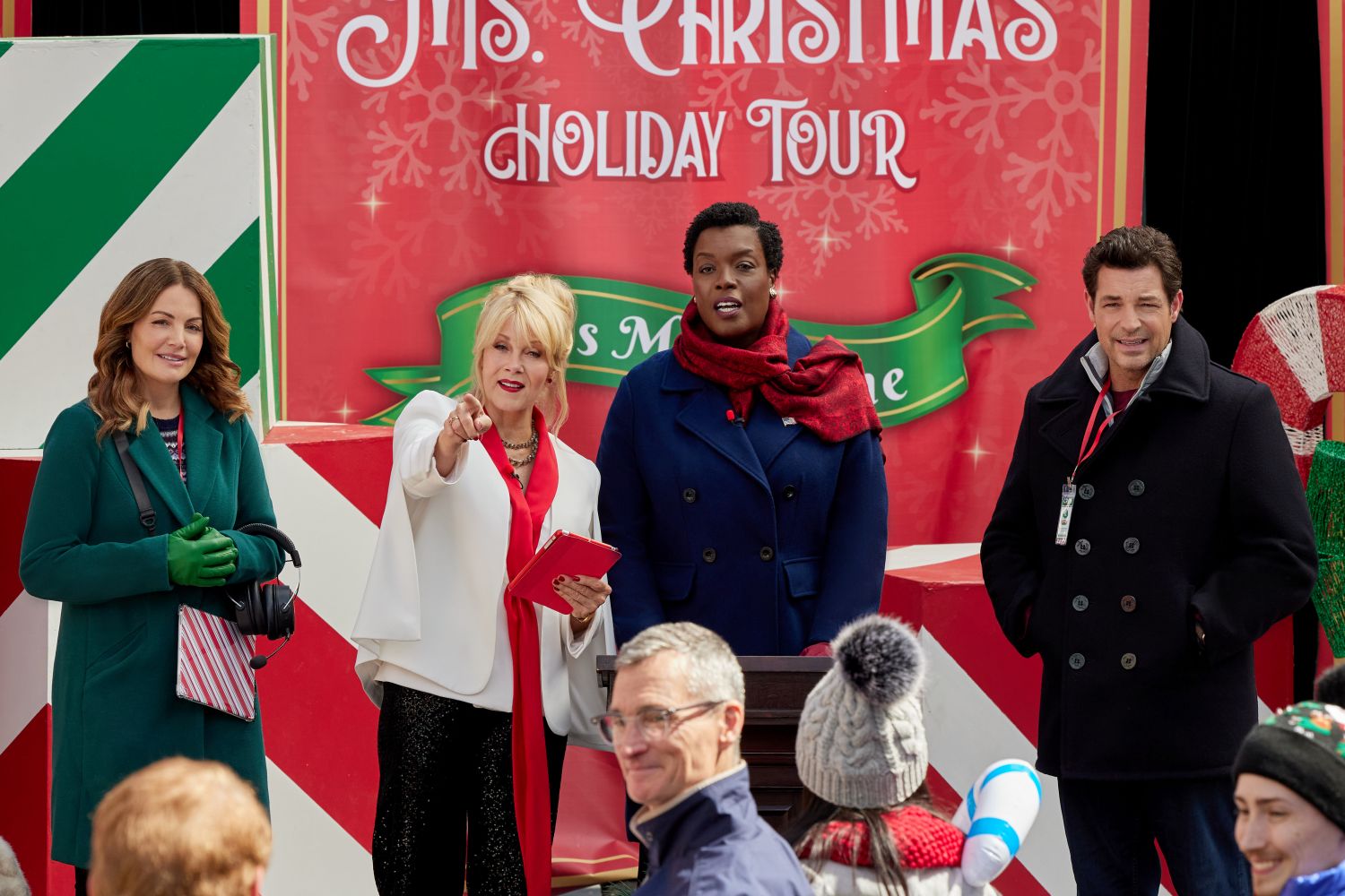 Erica Durance, Brennan Elliott & Barbara Niven In Ms. Christmas Comes To Town On Hallmark 