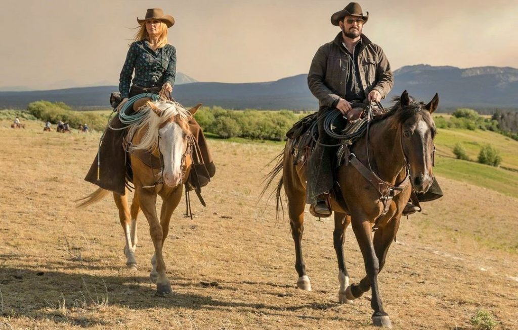 Kelly Reilly and Cole Hauser on Yellowstone