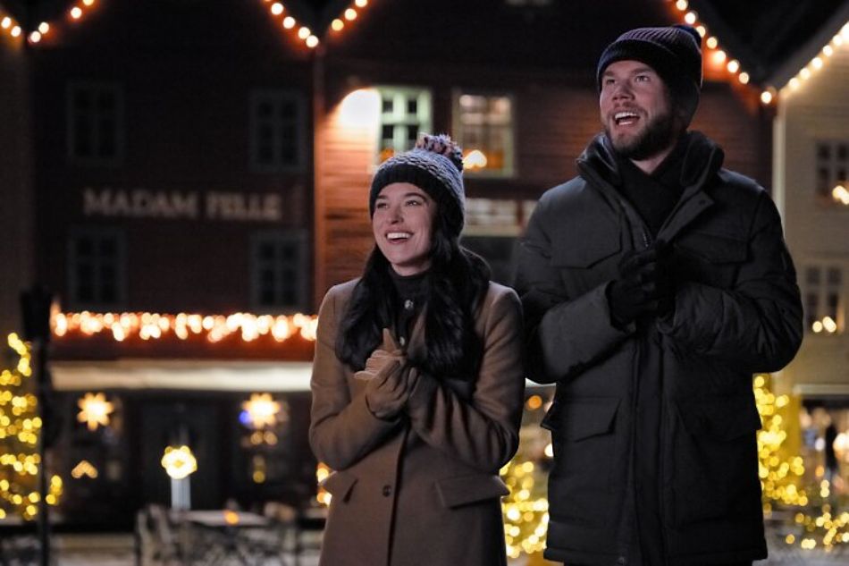 Rhiannon Fish and David Elsendoorn in My Norwegian Holiday on Hallmark Channel