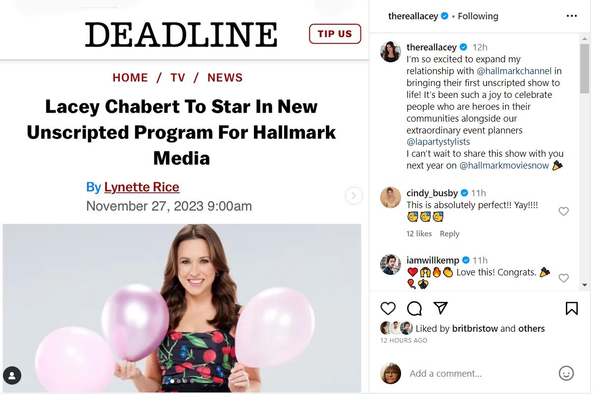 Hallmark Queen to host Celebrate With Lacey Chabert