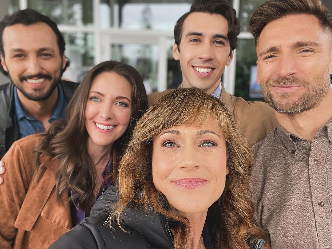Nikki DeLoach and Andrew Walker in Curious Caterer: Foiled Plans on Hallmark Mystery