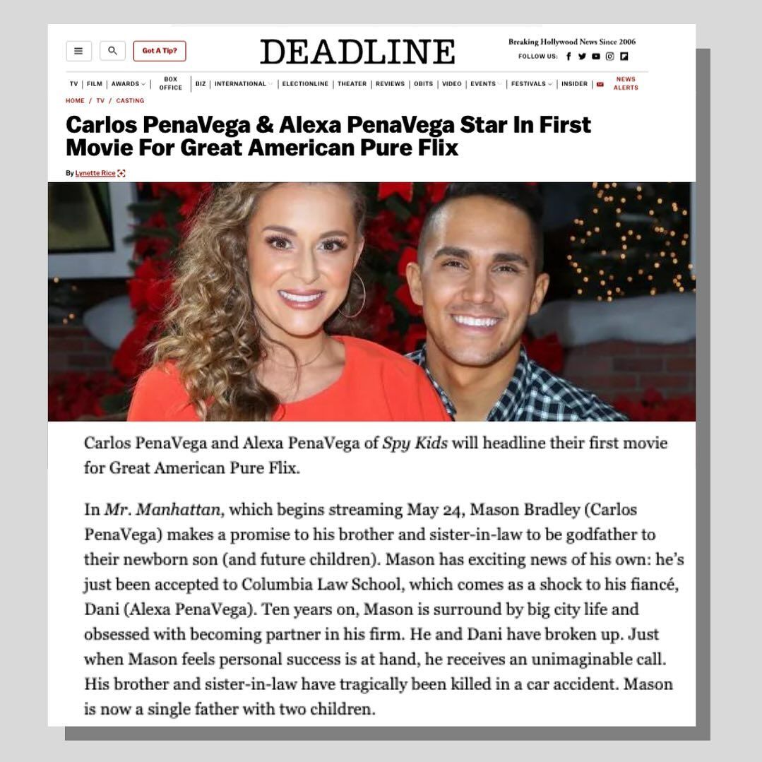 Carlos and Alexa PenaVega star in a new movie, Mr. Manhattan on Great American Pure Flix