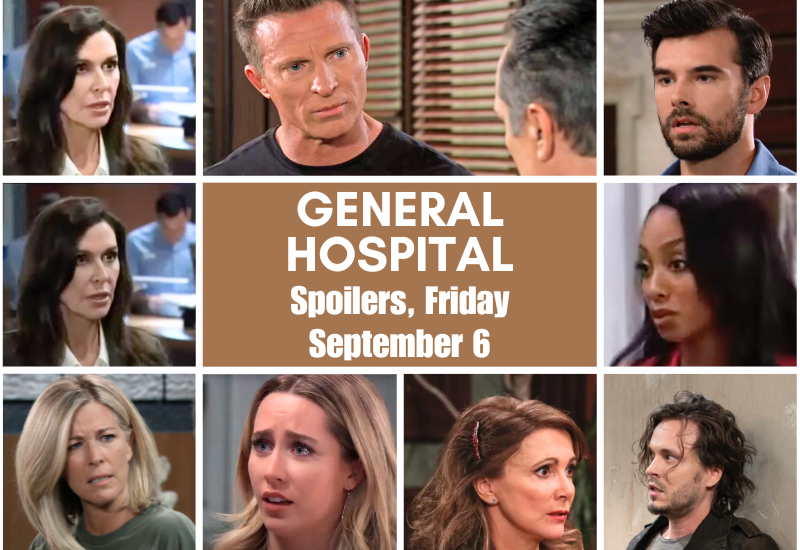 General Hospital Spoilers Friday, Sept 6: Josslyn Furious, Murder Development, Sonny's Big Ask, Ric Pressures