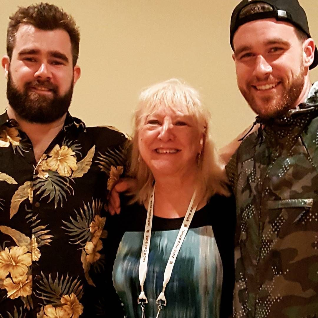 Donna Kelce with her sons Jason and Travis