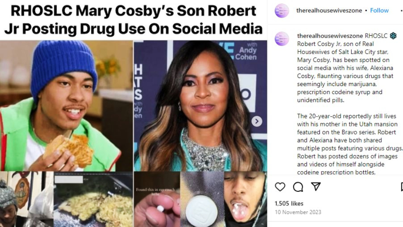 Robert Jr the son of ROSCL star Mary Cosby - Via therealhousewiveszone - Instagram