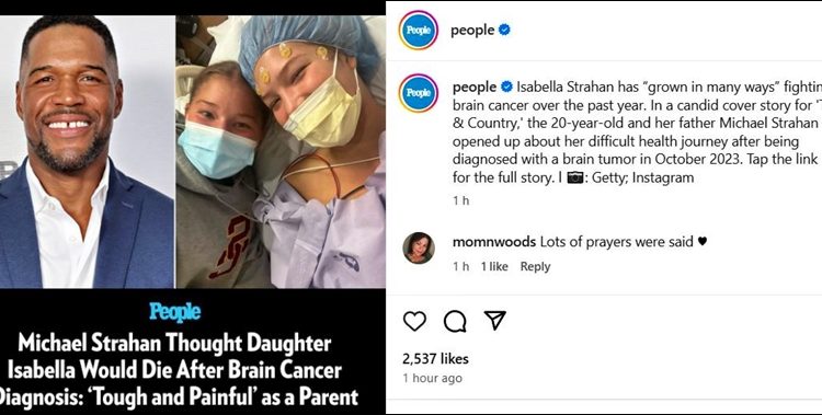 GMA’s Michael Strahan and Isabella Strahan Talk About Her Brain Cancer Fight – People – Instagram