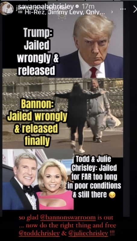 Trump, Bannon, Chrisley Meme - Savannah Chrisley - Instagram Via Reddit