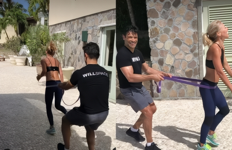 Live With Kelly and Mark Host Does Resistance Training -Kelly Ripa - Instagram