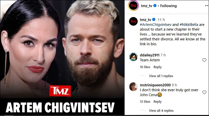 Nikki Bella and Artem Chigvintsev - TMZ - Instagram