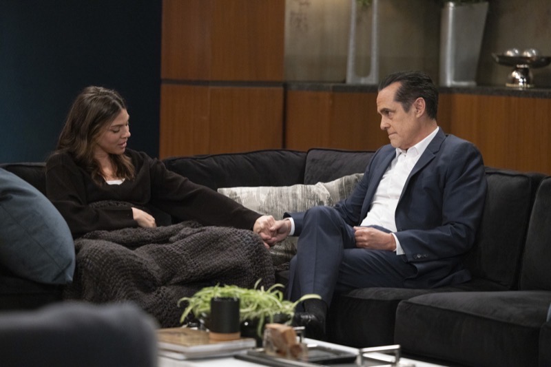 General Hospital spoilers tease that Sonny Corinthos (Maurice Bernard) has a hard time saying no to daughter, Kristina Corinthos-Davis (Kate Mansi). Kristina blames Ava Jerome (Maura West) for the death of the baby she was carrying as a surrogate for her sister Molly Lansing-Davis (Kristen Vaganos) and her partner TJ Ashford (Tajh Bellow). Of course, as her pregnancy progressed, Kristina decided she wanted to keep the baby herself.
General Hospital Spoilers - Kristina Corinthos-Davis lost the baby
During an intense confrontation with Ava, things took a tragic turn when Kristina recoiled from Ava's touch and crashed into Ava's window at the Metro Court. Not only did Kristina crash through the glass, but she then fell three stories and landed in the Metro Court pool. Kristina almost died but the staff at General Hospital were able to save her. Unfortunately, the same couldn't be said for the baby. Ava was charged with attempted murder for Kristina, and murder for the baby. She retained Ric Lansing (Rick Hearst) as her lawyer, and it looks like Ric will succeed in getting Ava a "not guilty" verdict.
GH Spoilers - Kristina Corinthos-Davis wants Ava Jerome to pay
Currently, Kristina is being fueled by her desire to get justice for daughter. She can't really think of anything else. So, when the trial appeared to be going in Ava's favor, Kristina became even more unhinged. Instead of encouraging Kristina to seek therapy or find a healthier outlet, Sonny told Kristina to lean into her desire for vengeance. He also promised Kristina that if Ava is found innocent of the charges against, that he would take matters into his own hands.
General Hospital Spoilers - Sonny Corinthos is in a tough position
Kristina knows that Sonny recently killed FBI Agent John Cates (Adam Harrington), so she's likely hoping Ava will receive a similar fate. But Sonny and Ava also share a daughter of their own, Avery Corinthos (Ava & Grace Scarola), so Sonny may not be able to actually kiss Ava, even for Kristina. Perhaps Sonny is hoping Kristina will find healthier coping mechanisms before it comes down to that, but if he knows Kristina at all, he knows that's not likely to happen. But in the end, he may not be able to hurt Avery by taking away her mother forever. But if her doesn't, then Kristina might take matters in her own hands and kill Ava herself.
What do you think?
Will Ava be found guilty or innocent? Will Sonny keep his promise to Kristina? Or will she take matters into her own hands? Anything can happen in Port Charles so stay tuned to General Hospital airing weekdays on ABC. And don’t forget to check back right here regularly for all your General Hospital news, information and spoilers!
