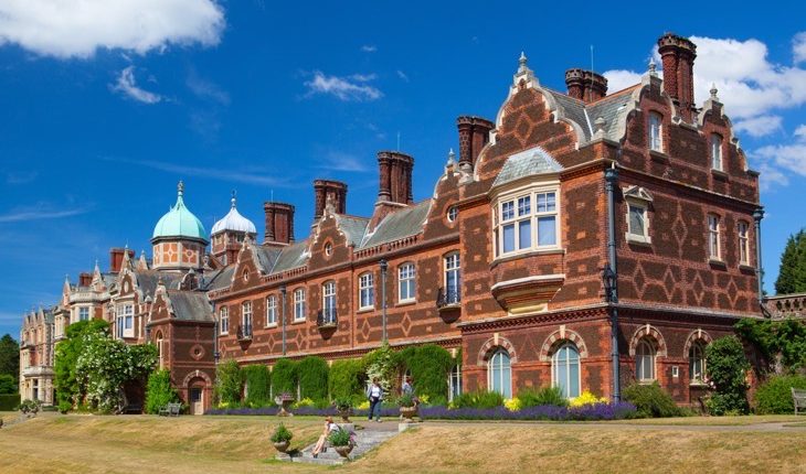 Sandringham House is a country house on 20,000 acres of land.Norfolk, England.
