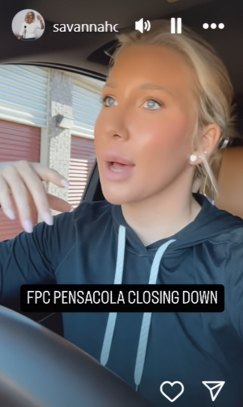 Savannah Chrisley Talks Pensacola Closing - Instagram