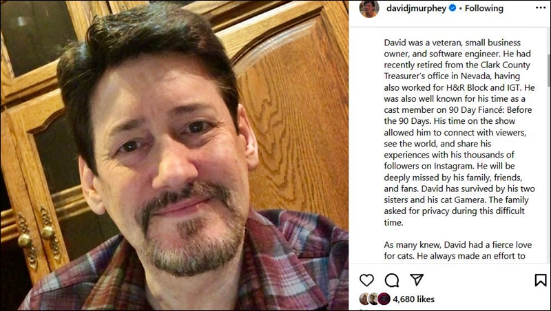 David Murphey Death Notice - Instagram