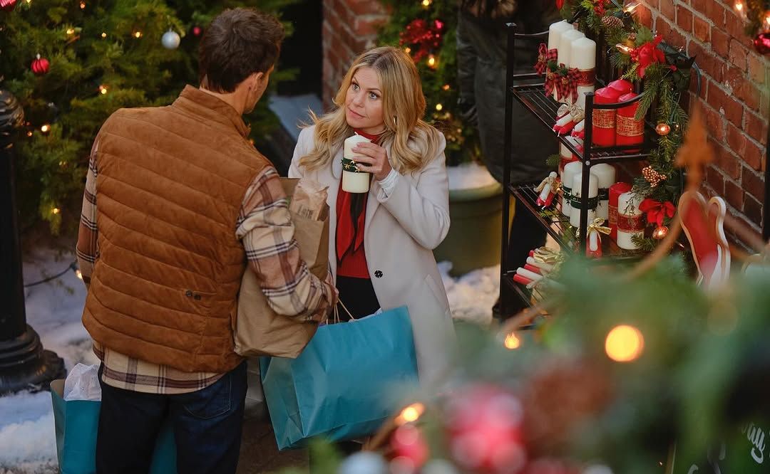 Candace Cameron Bure & Cameron Mathison in Home Sweet Christmas on Great American Family