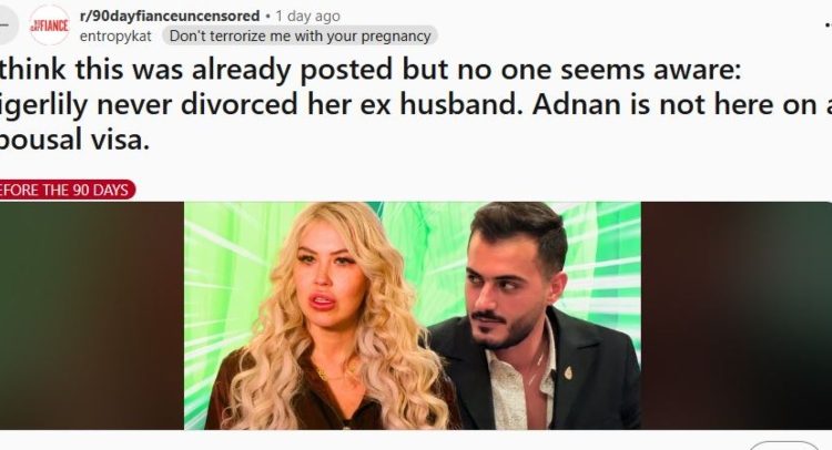 Fans Discuss Tigerlily Taylor, Adnan, and the baby – Reddit 1