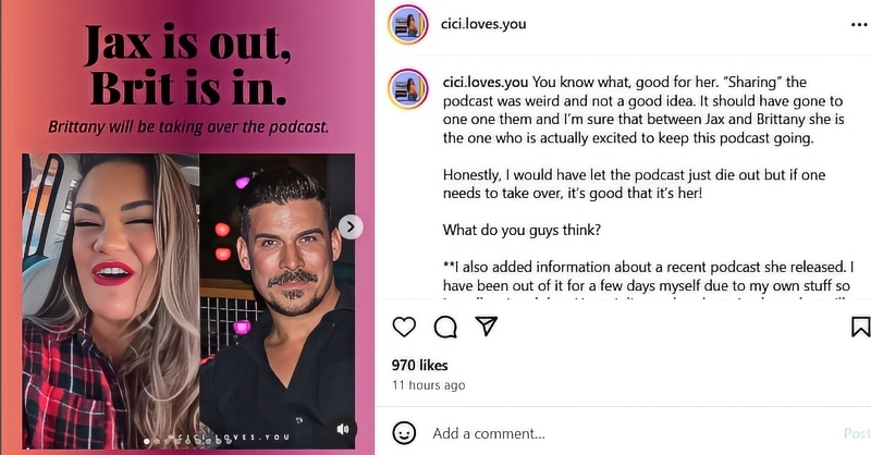Brittany Cartwright Announces Rebrand Of Podcast - Via @cici.loves.you - Instagram