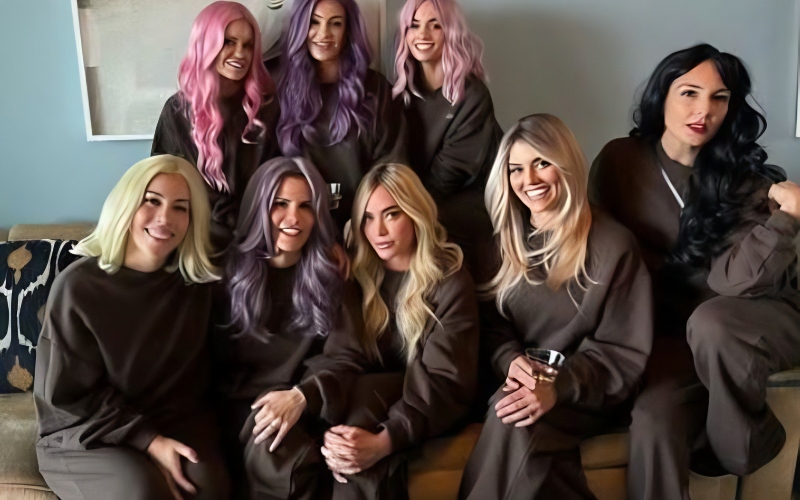 Teddi and her 'hospital crew' enjoy a wig party - @teddimellencamp - Instagram